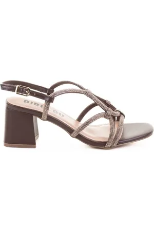 Bibi Lou Sandalo con brillantini tacco quadrato
