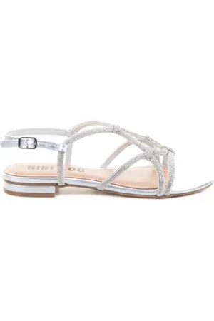 Bibi Lou Sandalo argento con brillantini
