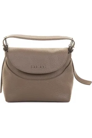 Orciani Borsa a mano Nana S Soft in pelle con tracolla verde
