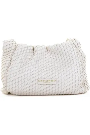 ERMANNO SCERVINO Borsa a tracolla Small Hobo in pelle ivory