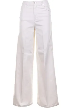 CRUNA Pantalone a vita alta burro