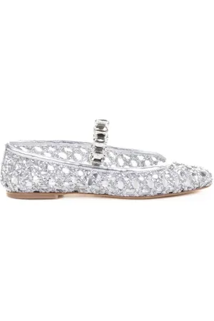 Casadei Ballerina donna argento traforata con strass