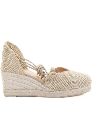 Castaner Espadrillas Cora in juta e rayon con chiusura a nastri