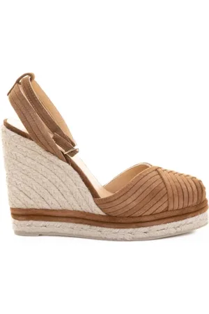 Castaner Espadrillas Colina in suede intrecciato con chiusura a cinturino
