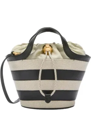 Furla Borsa doppio manico Vortice mini in mix di tela e pelle liscia a contrasto
