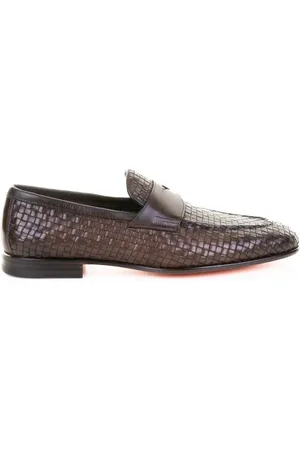 santoni Mocassino in pelle intrecciata