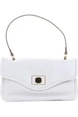 ERMANNO SCERVINO Borsa a tracolla Flap in pelle ivory