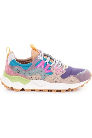 Flower Mountain Sneaker Yamano viola in nylon e camoscio donna
