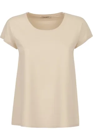 KANGRA CASHMERE T-shirt gesso donna