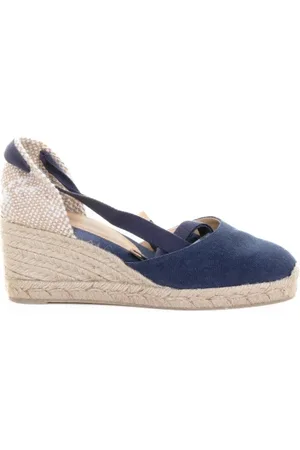 Castaner Espadrillas Carina con zeppa e lacci alla caviglia