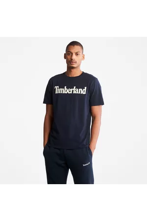 Timberland Uomo T-shirt con logo - T-shirt Da Uomo Con Logo Lineare In Blu Marino Blu Marino