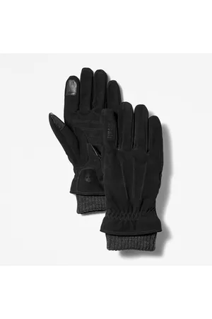 Timberland Uomo Guanti - Guanti In Pelle Con Polsini Antivento Da Uomo In Colore Nero Colore Nero
