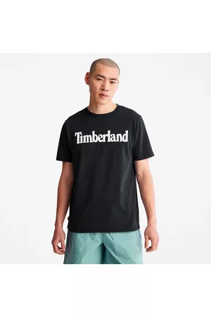 Timberland Uomo T-shirt con logo - T-shirt Da Uomo Con Logo Lineare In Colore Nero Colore Nero