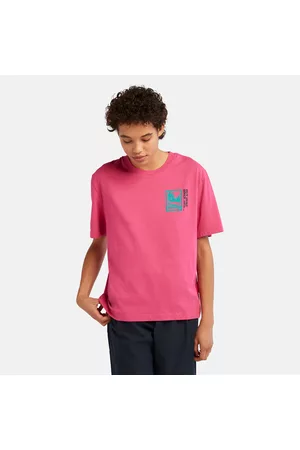 Timberland Donna T-shirt - T-shirt Con Grafica Out Here Da Donna In Rosa Rosa