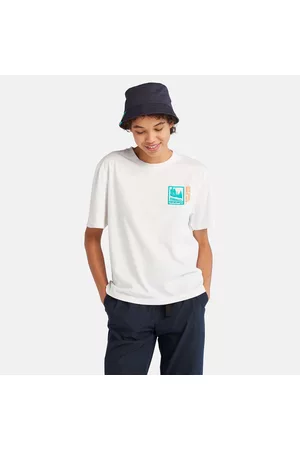 Timberland Donna T-shirt - T-shirt Con Grafica Out Here Da Donna In Bianco Bianco