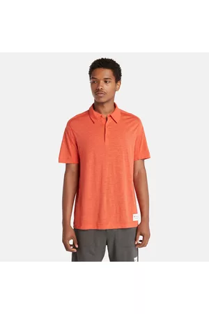 Timberland Uomo Polo - Polo In Lino E Lana Merino X Icebreaker Da Uomo In Arancione Arancione
