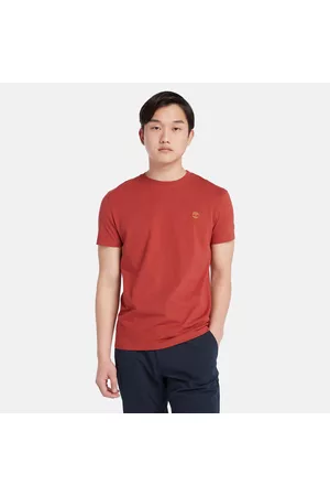 Timberland Uomo T-shirt - T-shirt Girocollo Dunstan River Da Uomo In Rosso Rosso