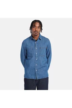 Timberland Uomo Camicie denim - Camicia In Denim Di Cotone E Canapa Windham Da Uomo In Blu Blu