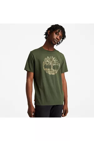 Timberland Uomo T-shirt con logo - T-shirt Con Logo Da Uomo In Verde Scuro Verde Scuro