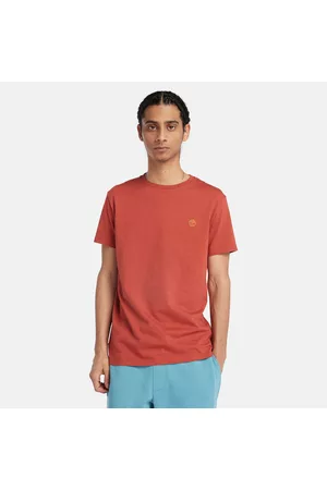 Timberland Uomo T-shirt con logo - T-shirt Slim Con Logo Da Uomo In Rosso Rosso