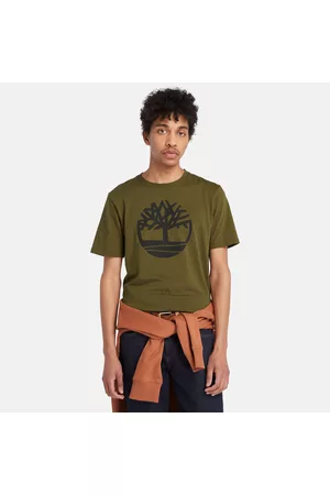 Timberland Uomo T-shirt con logo - T-shirt Con Logo Ad Albero Kennebec River Da Uomo In Verde Verde