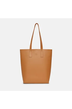 Borsa Tote in Tela e Pelle da Donna in marrone