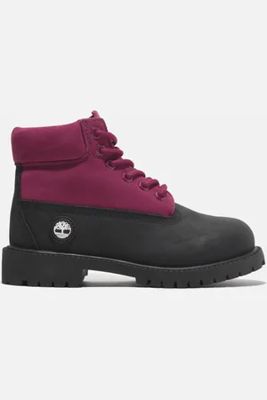 Timberland Scarponcino Stringato Impermeabile Premium 6-Inch da Bambino (dal 30,5 al 35) in colore nero/