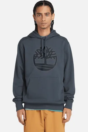 Timberland Felpa con Cappuccio e Logo ad Albero Kennebec River da Uomo in scuro, Uomo
