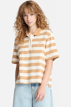 Timberland Polo a Maniche Corte da Donna in giallo, Donna, giallo