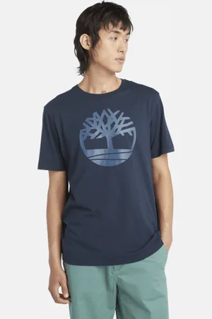 Timberland T-shirt con Logo ad Albero Kennebec River da Uomo in scuro, Uomo