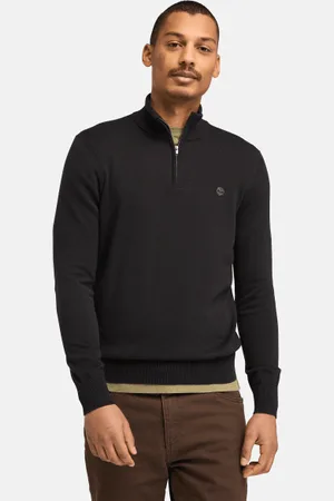 Timberland Maglione con Zip a 1/4 Tinto in Filo Williams River da Uomo in scuro, Uomo