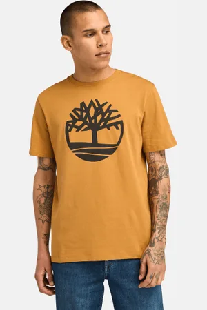 Timberland T-shirt con Logo ad Albero Kennebec River da Uomo in scuro, Uomo