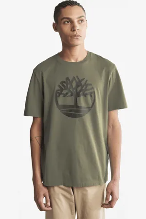 Timberland T-shirt con Logo ad Albero Kennebec River da Uomo in scuro, Uomo