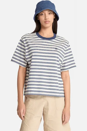 Timberland T-shirt a Maniche Corte a Righe Dunstan da Donna in scuro, Donna