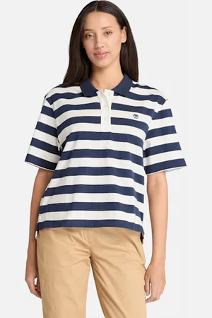 Timberland Polo a Maniche Corte da Donna in blu scuro, Donna, blu