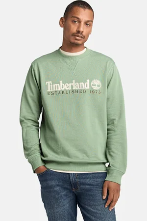 Timberland Felpa Girocollo con Logo Established 1973 Ricamato da Uomo in , Uomo