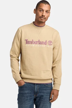 Timberland Felpa Girocollo con Logo Established 1973 Ricamato da Uomo in , Uomo