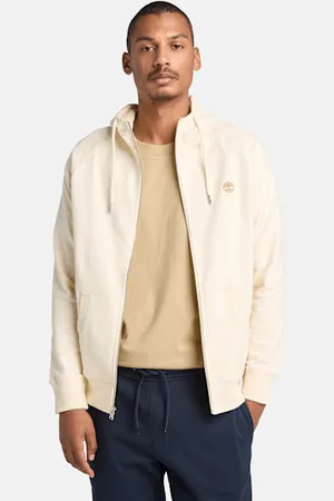 Timberland Felpa con Cappuccio e Zip Intera Loopback Exeter River da Uomo in chiaro, Uomo