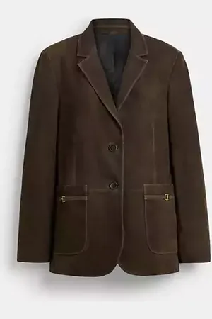 Coach Blazer Heritage C in camoscio