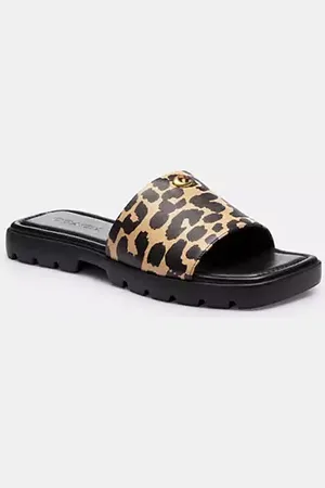 Coach Sandalo Florence con stampa leopardata