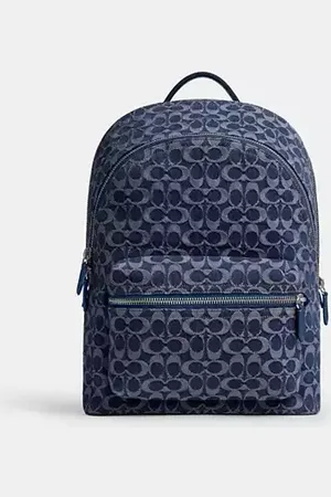 Coach Zaino Charter in denim Signature