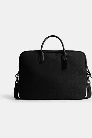 Coach Borsa da lavoro Theo in jacquard Signature