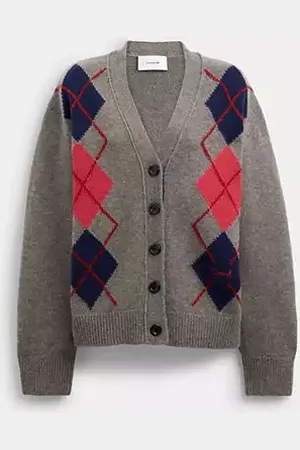 Coach Maglione cardigan a rombi