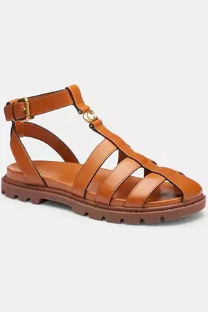 Coach Sandalo fisherman con plateau e C scolpita