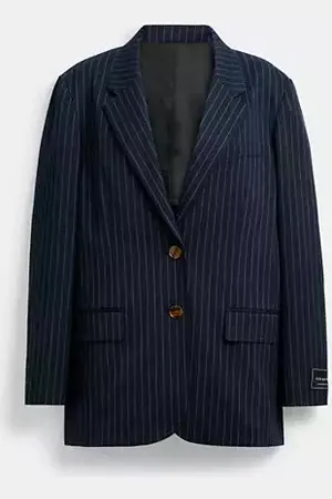 Coach Blazer gessato monopetto