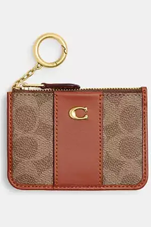 Coach Porta Carte Di Credito E Documenti Mini Essential In Tela Signature