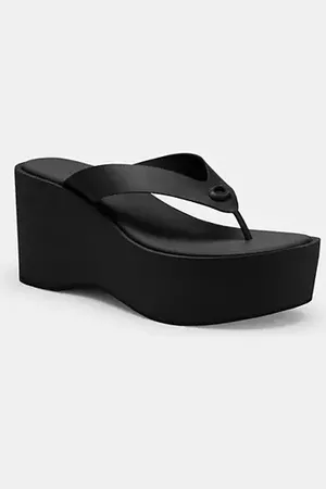 Coach Infradito con plateau e C scolpita