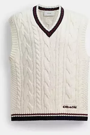 Coach Maglione smanicato a trecce
