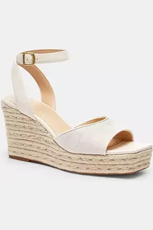 Coach Espadrille con zeppa in jacquard Signature