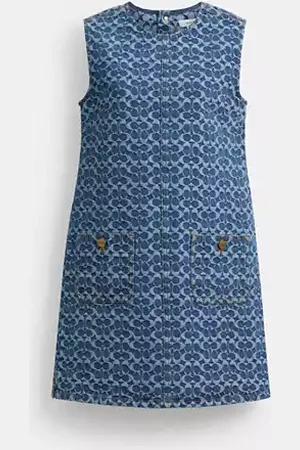 Coach Mini abito in denim Signature di cotone biologico